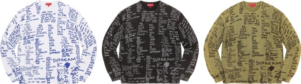 Supreme Gonz Poems Sweater - Product Image