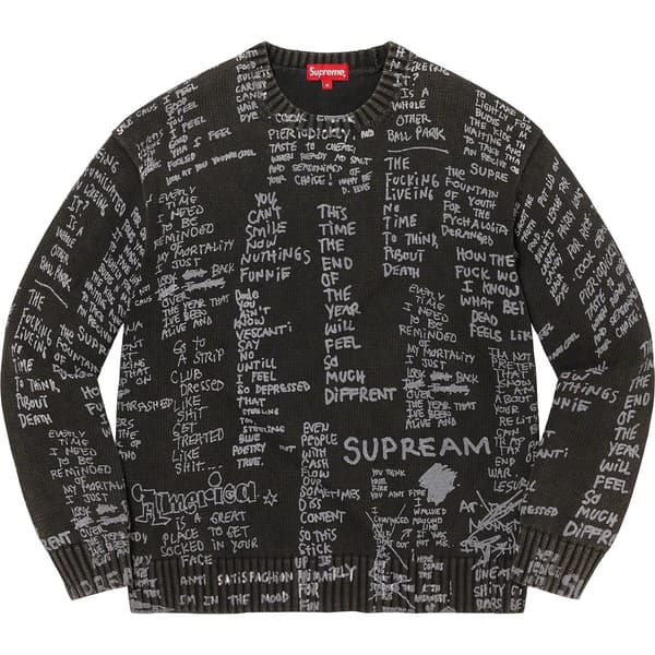 Supreme Gonz Poems Sweater - Black (front)