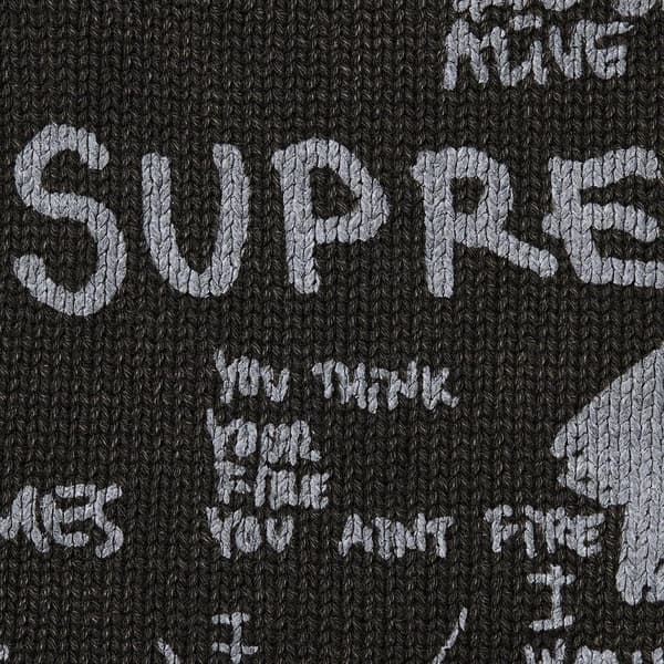 Supreme Gonz Poems Sweater - Black (front)