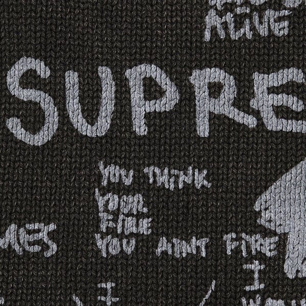 Supreme Gonz Poems Sweater - Black (front)