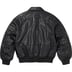 Supreme GORE-TEX Infinium WINDSTOPPER Leather Varsity Jacket - Black (front)