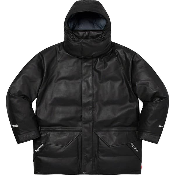 Supreme GORE-TEX Leather 700-Fill Down Parka - Black (front)