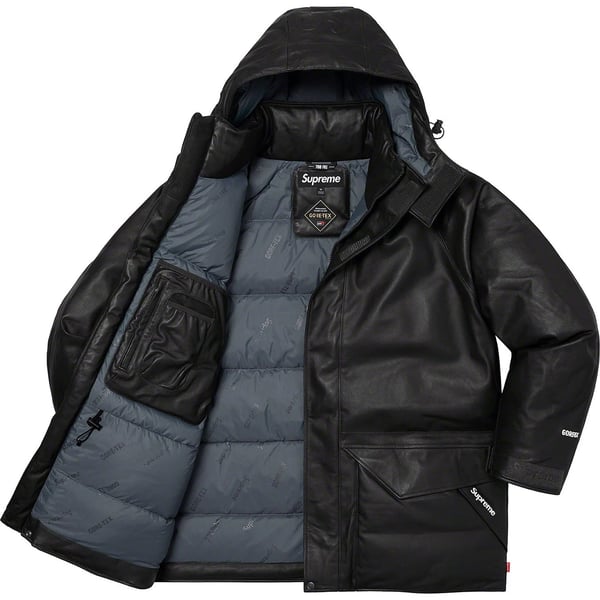 Supreme GORE-TEX Leather 700-Fill Down Parka - Black (front)