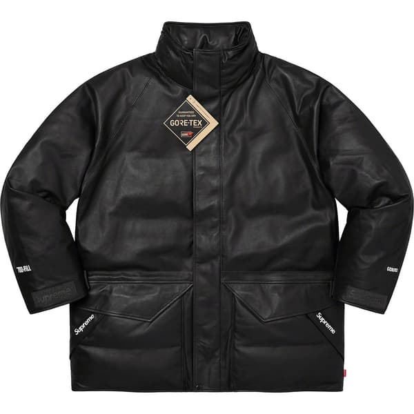 Supreme GORE-TEX Leather 700-Fill Down Parka - Black (front)