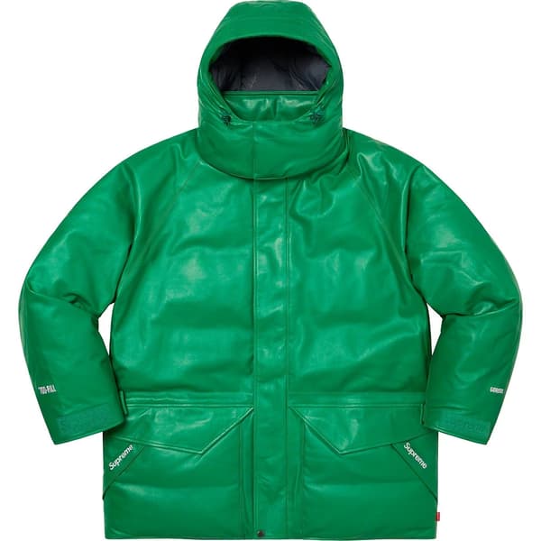 Supreme GORE-TEX Leather 700-Fill Down Parka - Green (front)