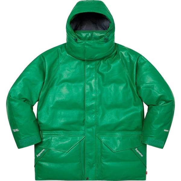 Supreme GORE-TEX Leather 700-Fill Down Parka - Green (front)