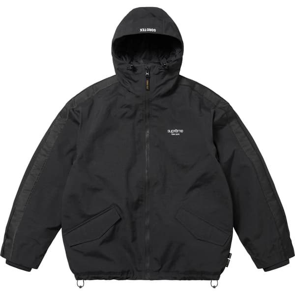 Supreme GORE-TEX Stripe Hooded Jacket - Black (front)