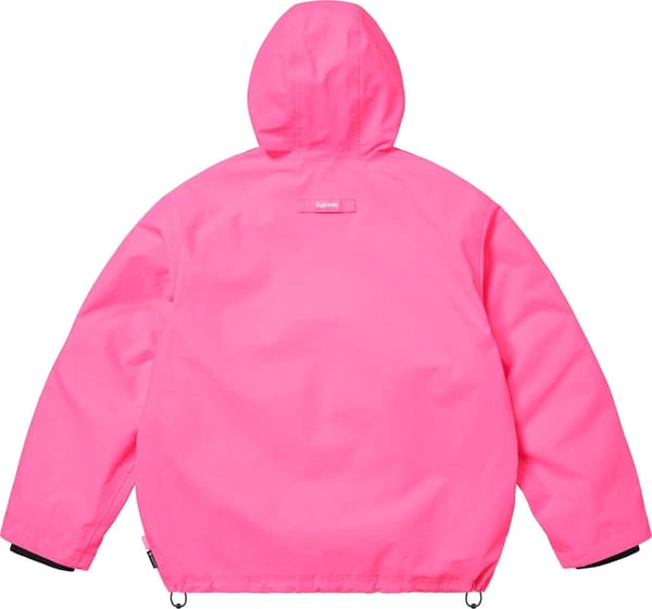 Supreme GORE-TEX Stripe Hooded Jacket - Fluorescent Pink (front)