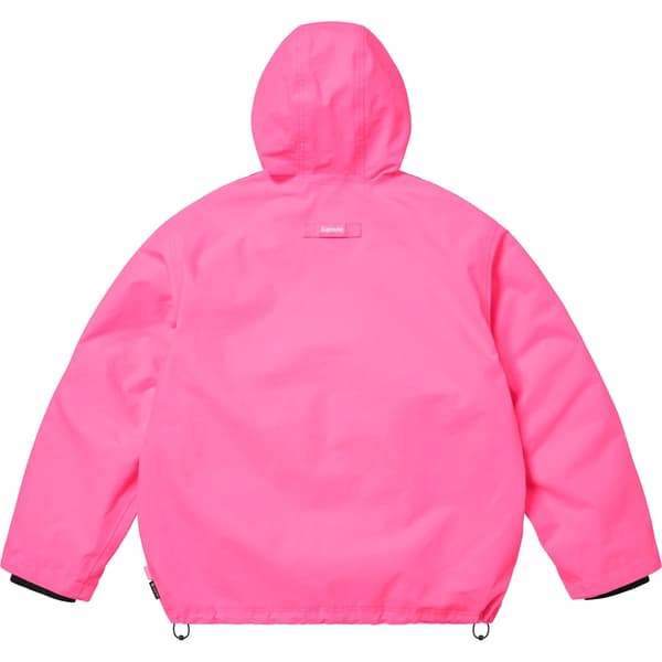 Supreme GORE-TEX Stripe Hooded Jacket - Fluorescent Pink (front)