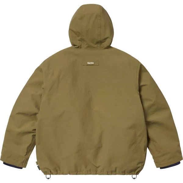 Supreme GORE-TEX Stripe Hooded Jacket - Olive (front)