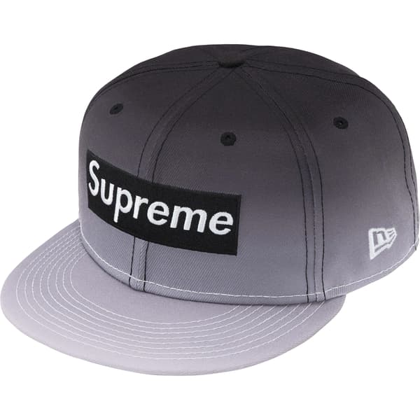 Supreme Gradient Box Logo New Era - Black (front)