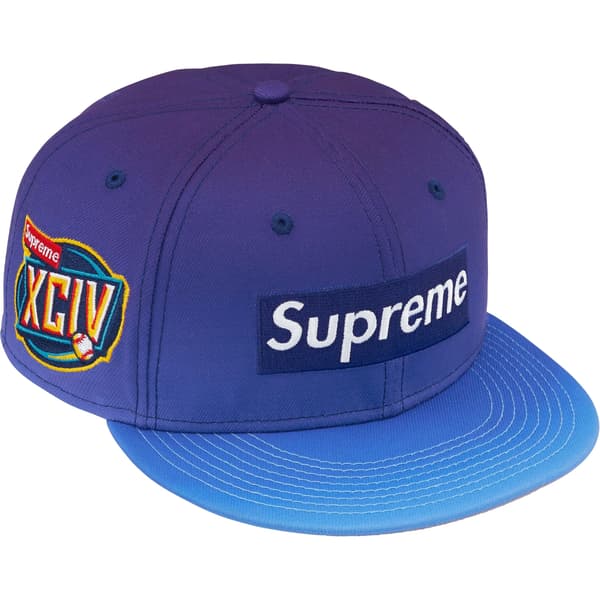 Supreme Gradient Box Logo New Era - Blue (front)