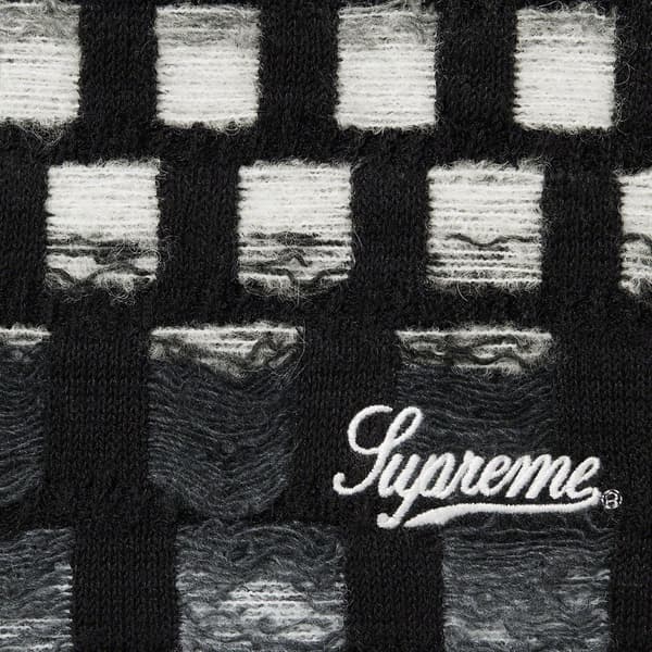 Supreme Gradient Grid Knit Short - Black (front)