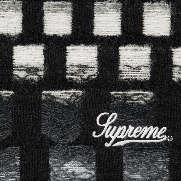 Supreme Gradient Grid Knit Short - Black (front)