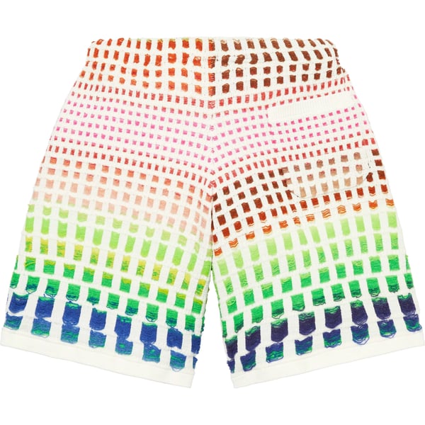 Supreme Gradient Grid Knit Short - Natural (front)