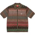 Supreme Gradient Grid Zip Up Polo - Brown (front)