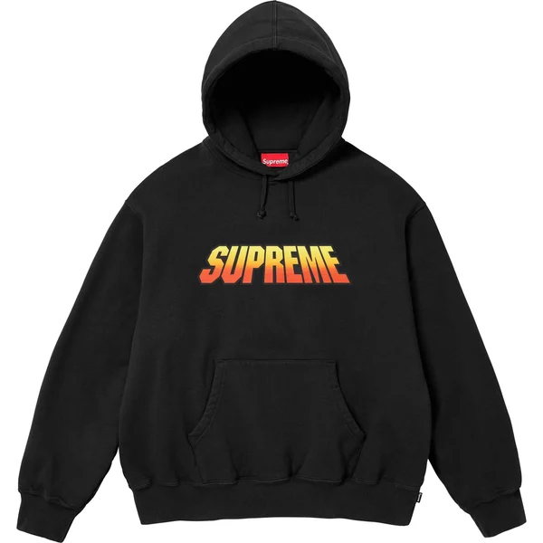 Supreme Gradient Hooded Sweatshirt - Black (front)
