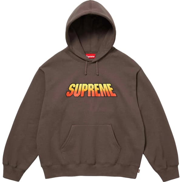 Supreme Gradient Hooded Sweatshirt - Brown (front)