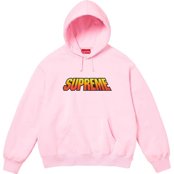 Supreme Gradient Hooded Sweatshirt - Light Pink (front)
