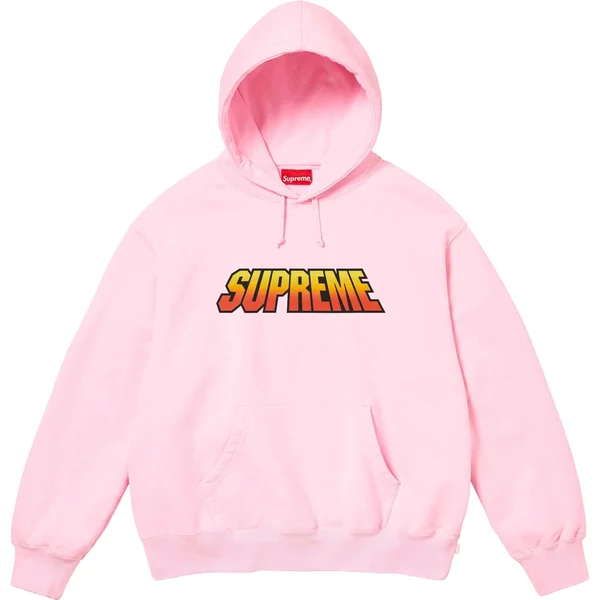 Supreme Gradient Hooded Sweatshirt - Light Pink (front)