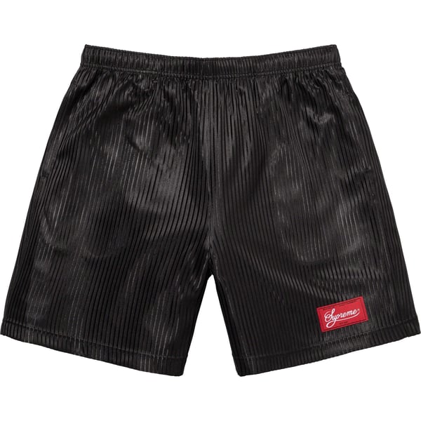 Supreme Gradient Mesh Stripe Baggy Short - Black (front)