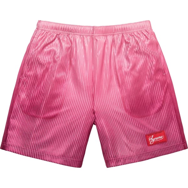 Supreme Gradient Mesh Stripe Baggy Short - Magenta (front)