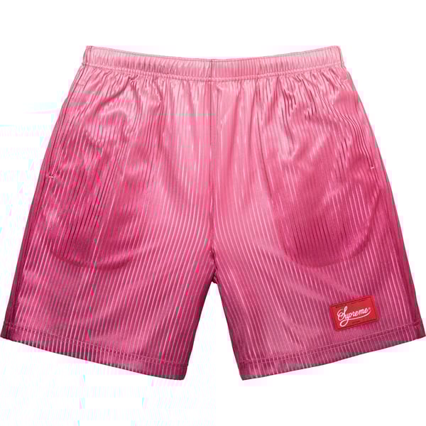 Supreme Gradient Mesh Stripe Baggy Short - Magenta (front)