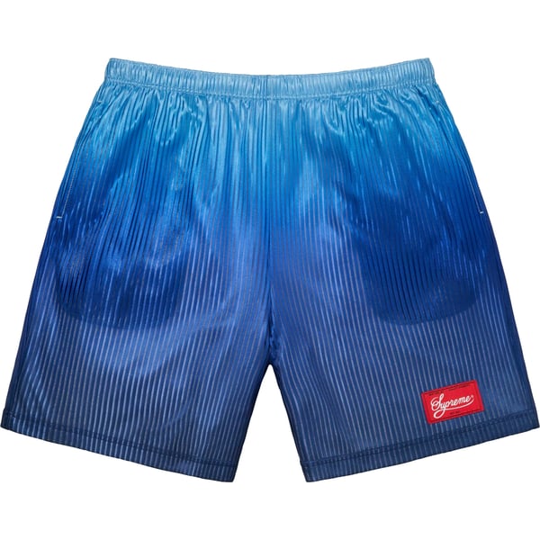 Supreme Gradient Mesh Stripe Baggy Short - Royal (front)