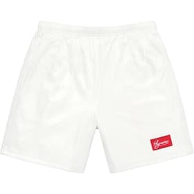 Supreme Gradient Mesh Stripe Baggy Short White