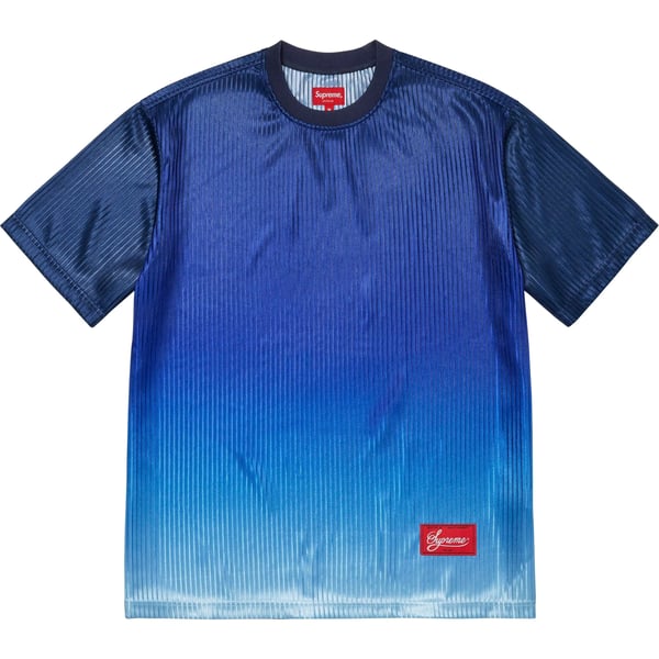 Supreme Gradient Mesh Stripe Jersey - Royal (front)
