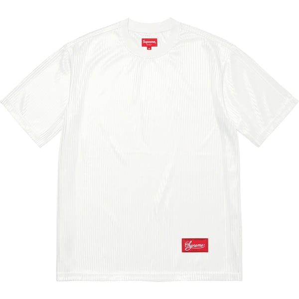 Supreme Gradient Mesh Stripe Jersey - White (front)