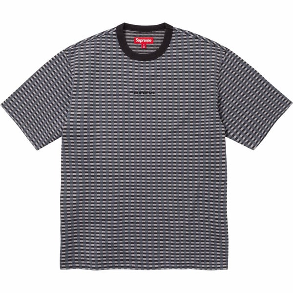 Supreme Grid Jacquard S/S Top - Black (front)