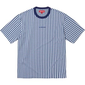 Supreme Grid Jacquard S/S Top Blue