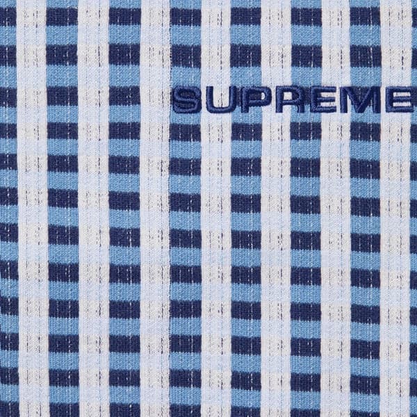 Supreme Grid Jacquard S/S Top - Blue (front)