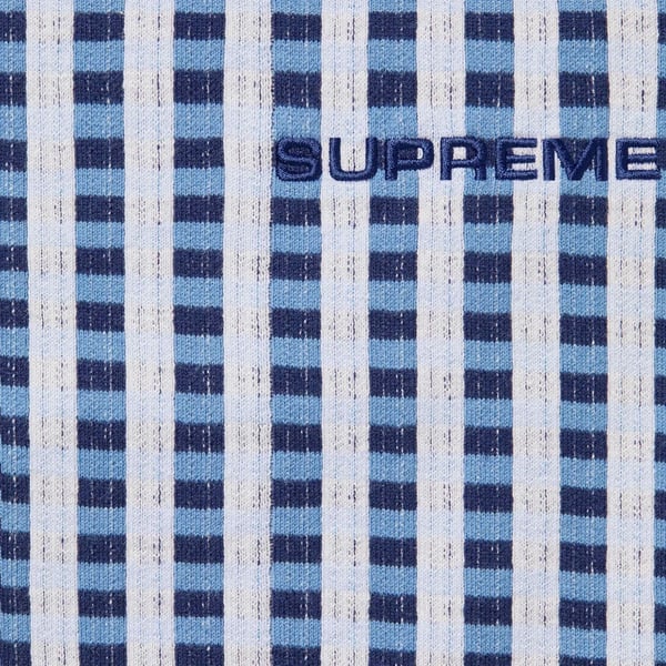 Supreme Grid Jacquard S/S Top - Blue (front)