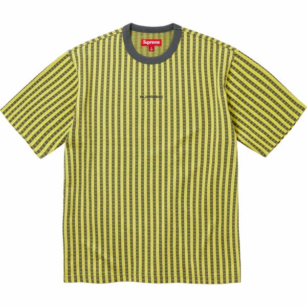 Supreme Grid Jacquard S/S Top - Green (front)