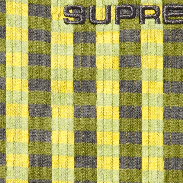 Supreme Grid Jacquard S/S Top - Green (front)