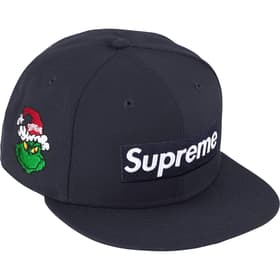 Supreme Grinch Box Logo New Era Navy
