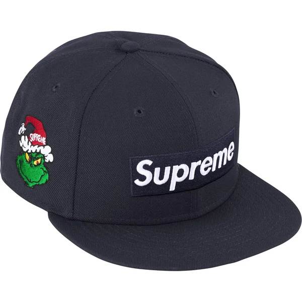 Supreme Grinch Box Logo New Era - Navy (front)
