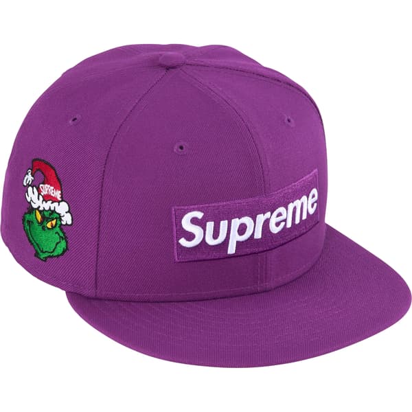Supreme Grinch Box Logo New Era - Purple (front)