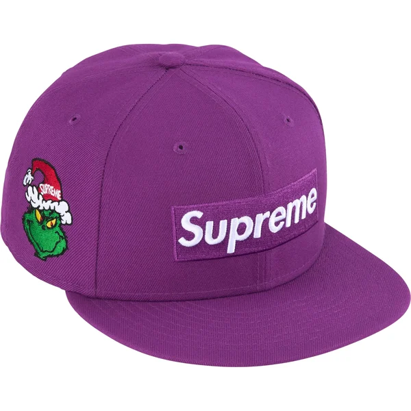 Supreme Grinch Box Logo New Era - Purple (front)