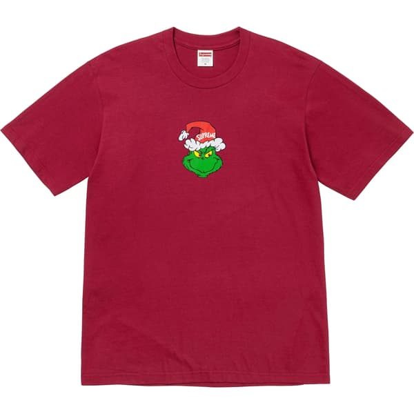Supreme Grinch Tee - Cardinal (front)