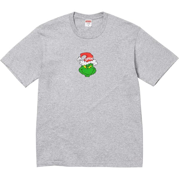 Supreme Grinch Tee - Heather Grey (front)