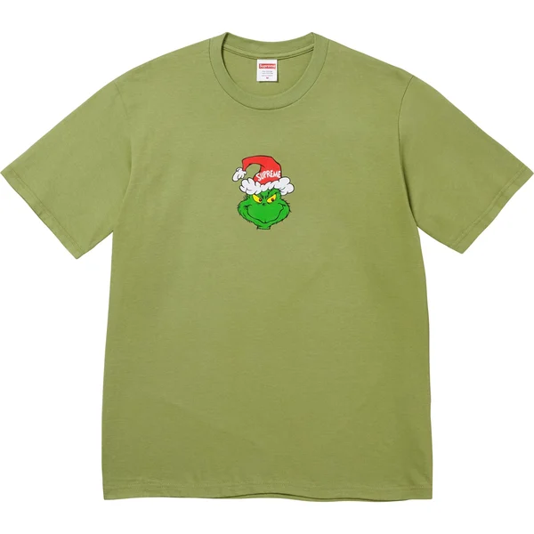 Supreme Grinch Tee - Moss (front)