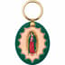 Supreme Guadalupe Leather Keychain - Green (front)