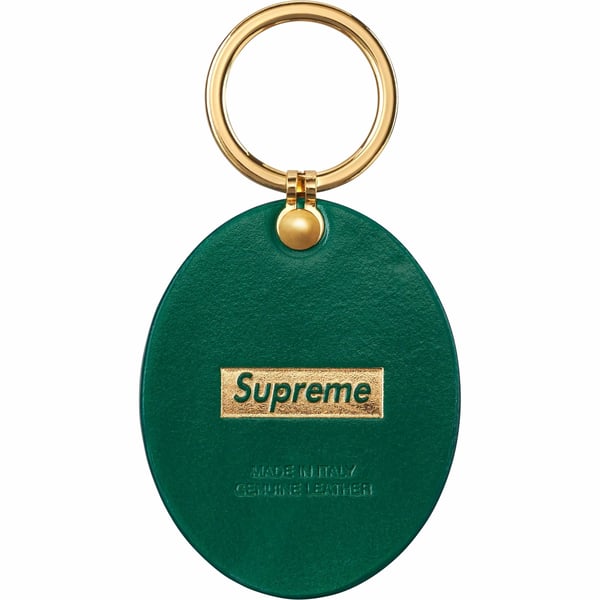 Supreme Guadalupe Leather Keychain - Green (front)