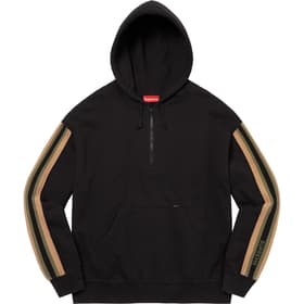 Supreme Half Zip Hooded Sweatshirt Black