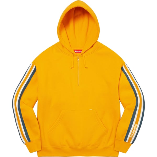 Supreme Half Zip Hooded Sweatshirt - Bright Gold (front)