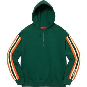 Supreme Half Zip Hooded Sweatshirt Dark Green