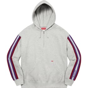 Supreme Half Zip Hooded Sweatshirt Heather Grey
